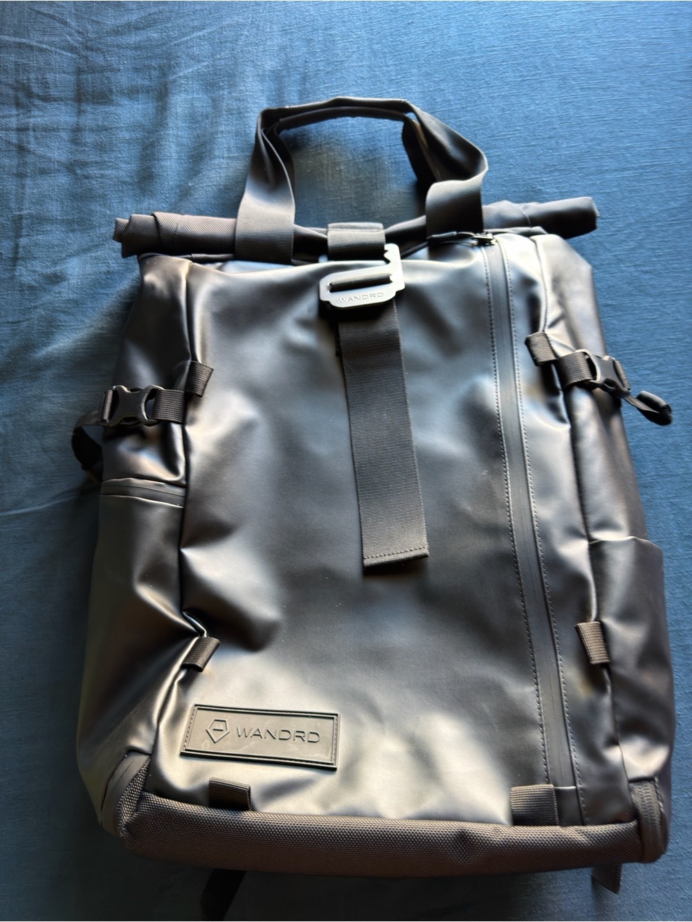 Black Roll-Top Travel Backpack